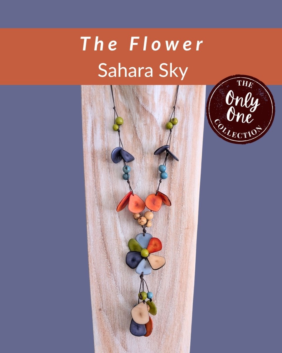 FLOWER — Botanical Artisan Necklace — 'Only One' - The Happy Elephant - Tagua Jewellery