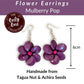 FLOWER — Handmade Tagua Statement Earrings — 'Only One' - The Happy Elephant - Tagua Jewellery