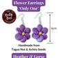 FLOWER — Handmade Tagua Statement Earrings — 'Only One' - The Happy Elephant - Tagua Jewellery