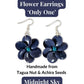 FLOWER — Handmade Tagua Statement Earrings — 'Only One' - The Happy Elephant - Tagua Jewellery