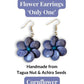 FLOWER — Handmade Tagua Statement Earrings — 'Only One' - The Happy Elephant - Tagua Jewellery