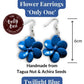 FLOWER — Handmade Tagua Statement Earrings — 'Only One' - The Happy Elephant - Tagua Jewellery