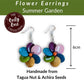 FLOWER — Handmade Tagua Statement Earrings — 'Only One' - The Happy Elephant - Tagua Jewellery