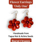 FLOWER — Handmade Tagua Statement Earrings — 'Only One' - The Happy Elephant - Tagua Jewellery