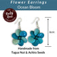 FLOWER — Handmade Tagua Statement Earrings — 'Only One' - The Happy Elephant - Tagua Jewellery