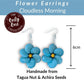 FLOWER — Handmade Tagua Statement Earrings — 'Only One' - The Happy Elephant - Tagua Jewellery