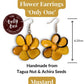 FLOWER — Handmade Tagua Statement Earrings — 'Only One' - The Happy Elephant - Tagua Jewellery