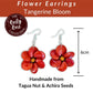 FLOWER — Handmade Tagua Statement Earrings — 'Only One' - The Happy Elephant - Tagua Jewellery