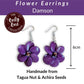 FLOWER — Handmade Tagua Statement Earrings — 'Only One' - The Happy Elephant - Tagua Jewellery