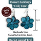 FLOWER — Handmade Tagua Statement Earrings — 'Only One' - The Happy Elephant - Tagua Jewellery