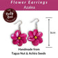 FLOWER — Handmade Tagua Statement Earrings — 'Only One' - The Happy Elephant - Tagua Jewellery