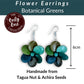 FLOWER — Handmade Tagua Statement Earrings — 'Only One' - The Happy Elephant - Tagua Jewellery