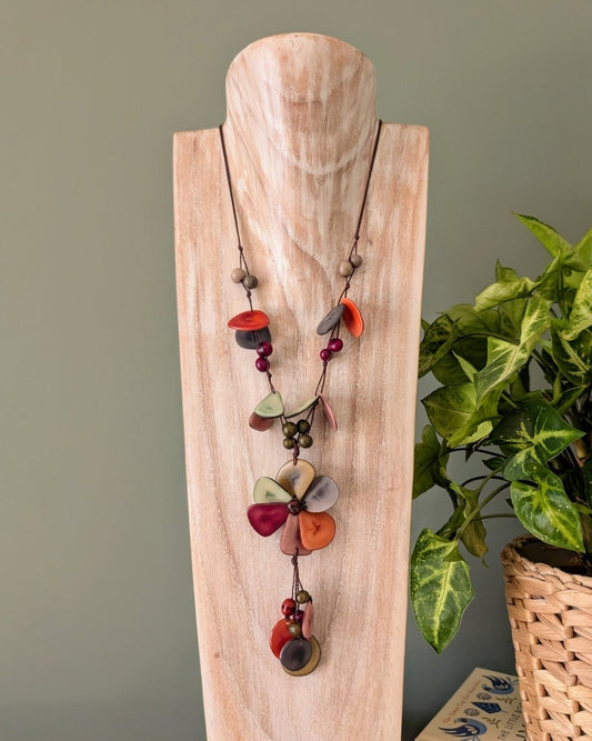 FLOWER — Handmade Tagua Statement Necklace - The Happy Elephant - Tagua Jewellery