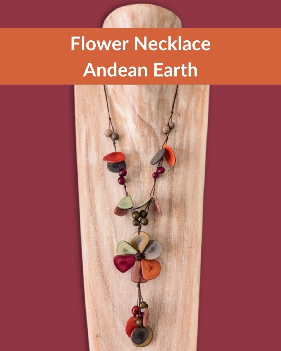 FLOWER — Handmade Tagua Statement Necklace - The Happy Elephant - Tagua Jewellery