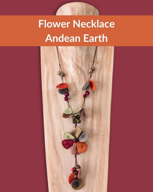FLOWER — Handmade Tagua Statement Necklace - The Happy Elephant - Tagua Jewellery