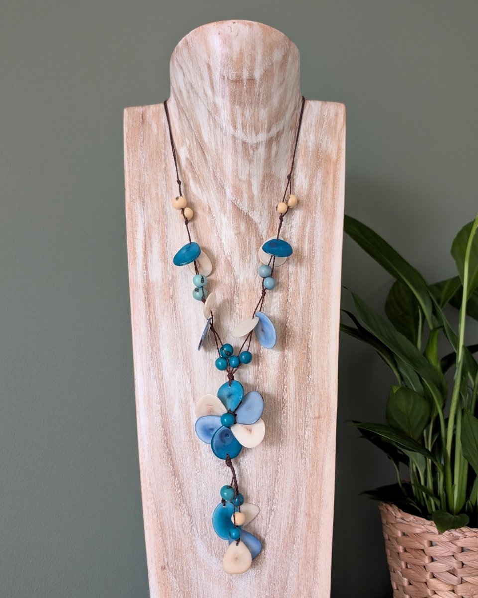 FLOWER — Handmade Tagua Statement Necklace — 'Only One' - The Happy Elephant - Tagua Jewellery