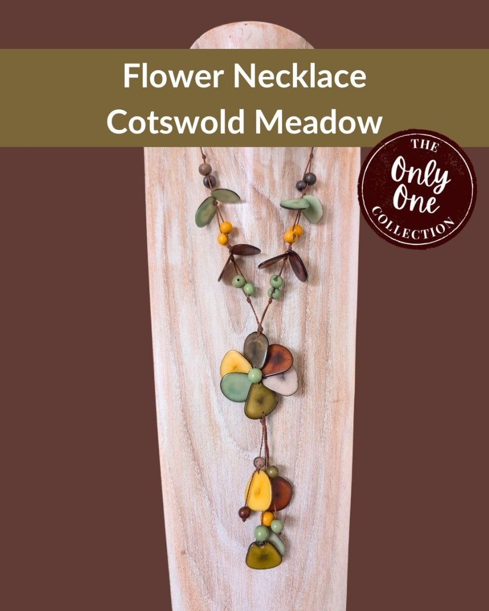FLOWER — Handmade Tagua Statement Necklace — 'Only One' - The Happy Elephant - Tagua Jewellery