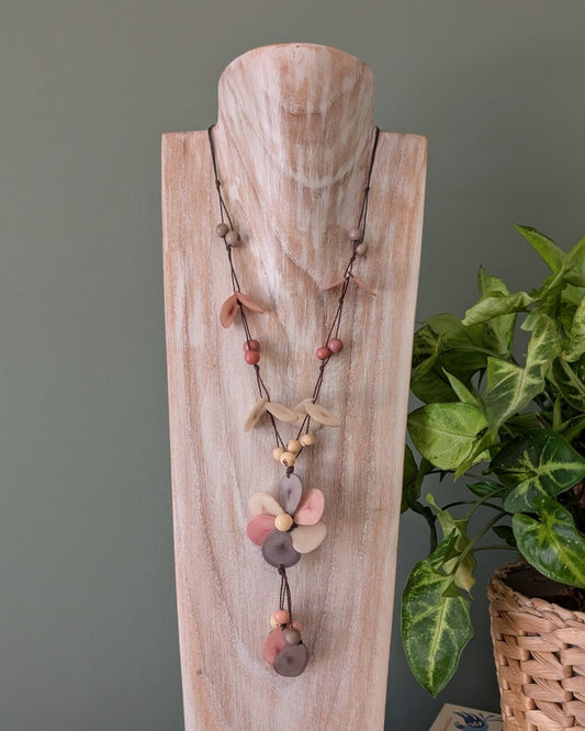 FLOWER — Handmade Tagua Statement Necklace — 'Only One' - The Happy Elephant - Tagua Jewellery