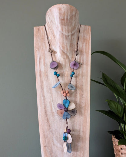 FLOWER — Handmade Tagua Statement Necklace — 'Only One' - The Happy Elephant - Tagua Jewellery