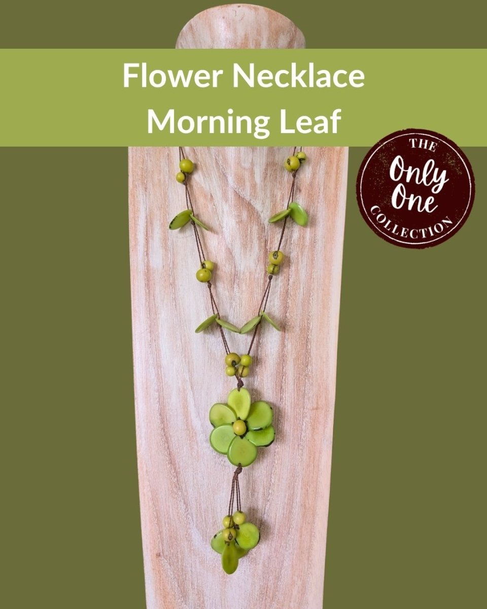 FLOWER — Handmade Tagua Statement Necklace — 'Only One' - The Happy Elephant - Tagua Jewellery