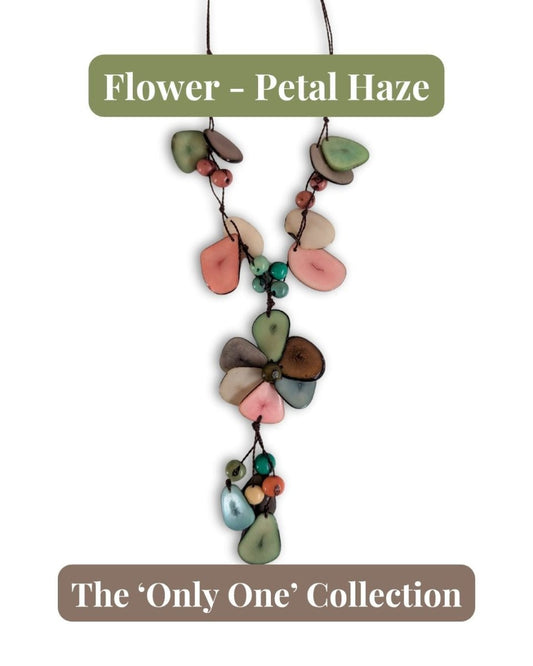 FLOWER — Handmade Tagua Statement Necklace — 'Only One' - The Happy Elephant - Tagua Jewellery