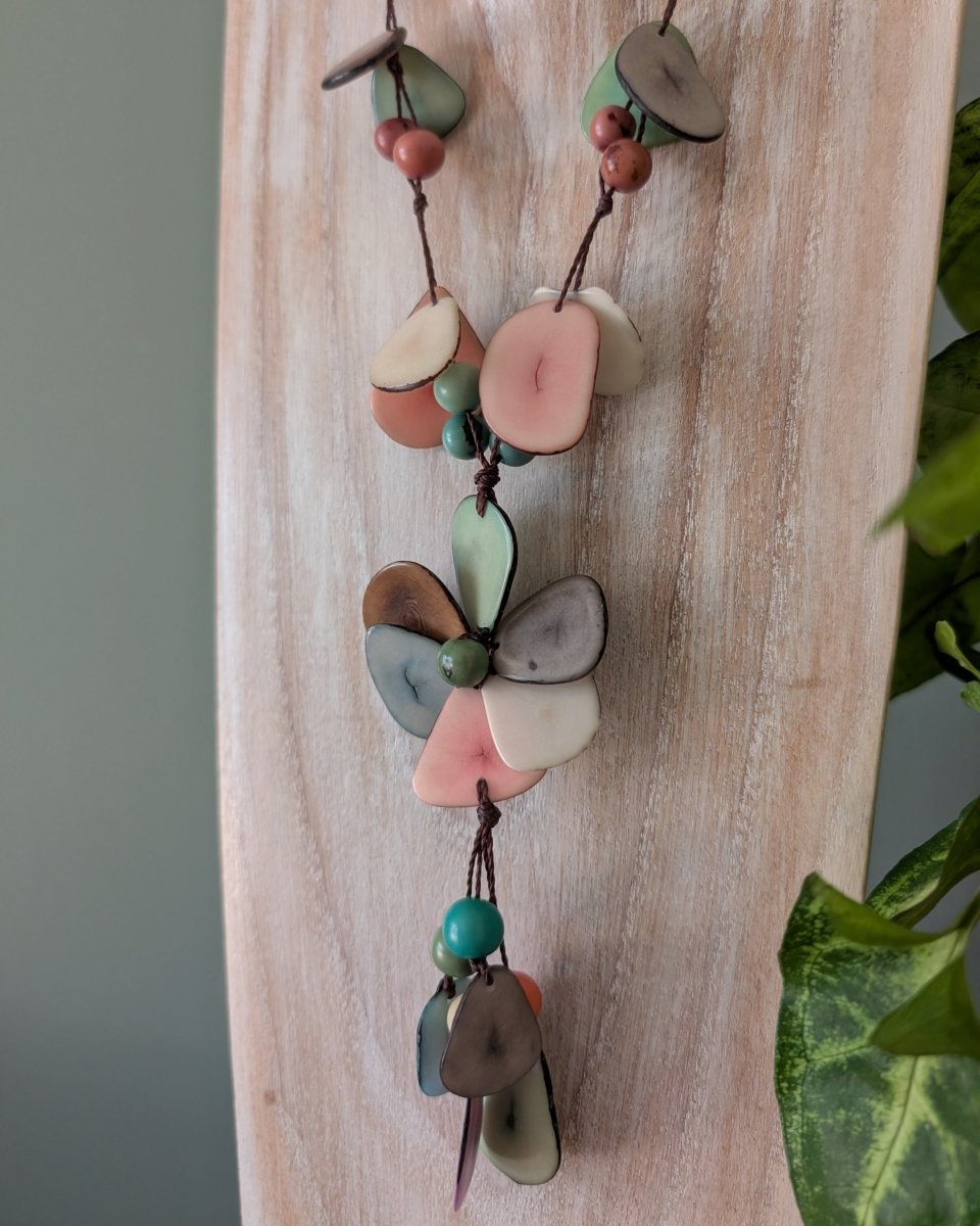 FLOWER — Handmade Tagua Statement Necklace — 'Only One' - The Happy Elephant - Tagua Jewellery