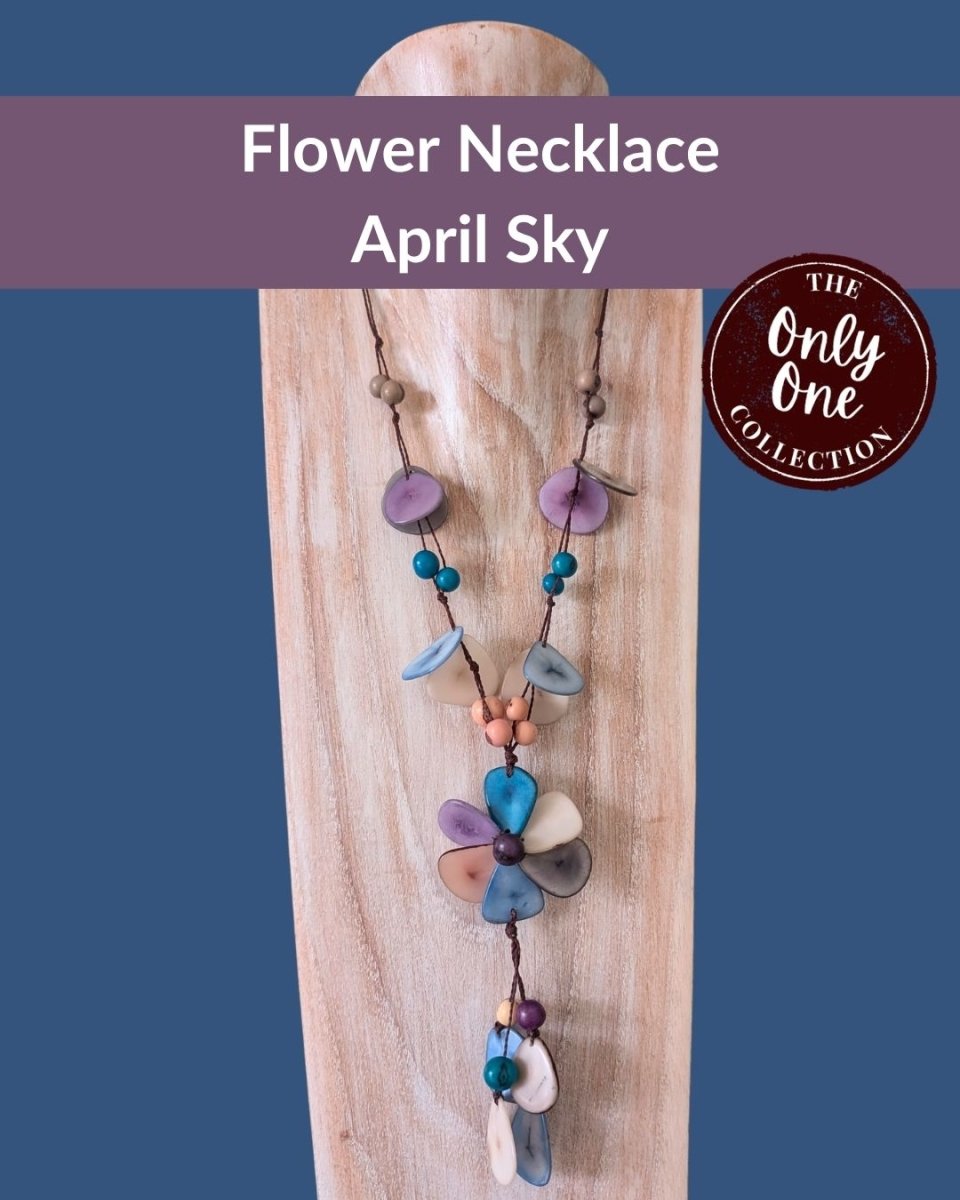 FLOWER — Handmade Tagua Statement Necklace — 'Only One' - The Happy Elephant - Tagua Jewellery