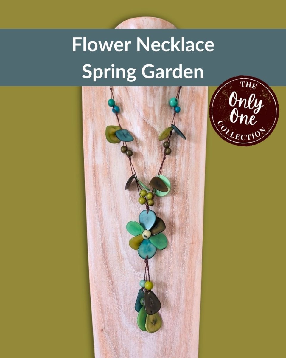FLOWER — Handmade Tagua Statement Necklace — 'Only One' - The Happy Elephant - Tagua Jewellery