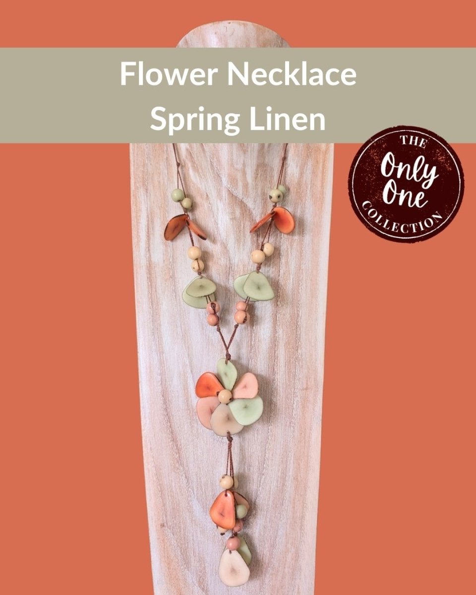 FLOWER — Handmade Tagua Statement Necklace — 'Only One' - The Happy Elephant - Tagua Jewellery