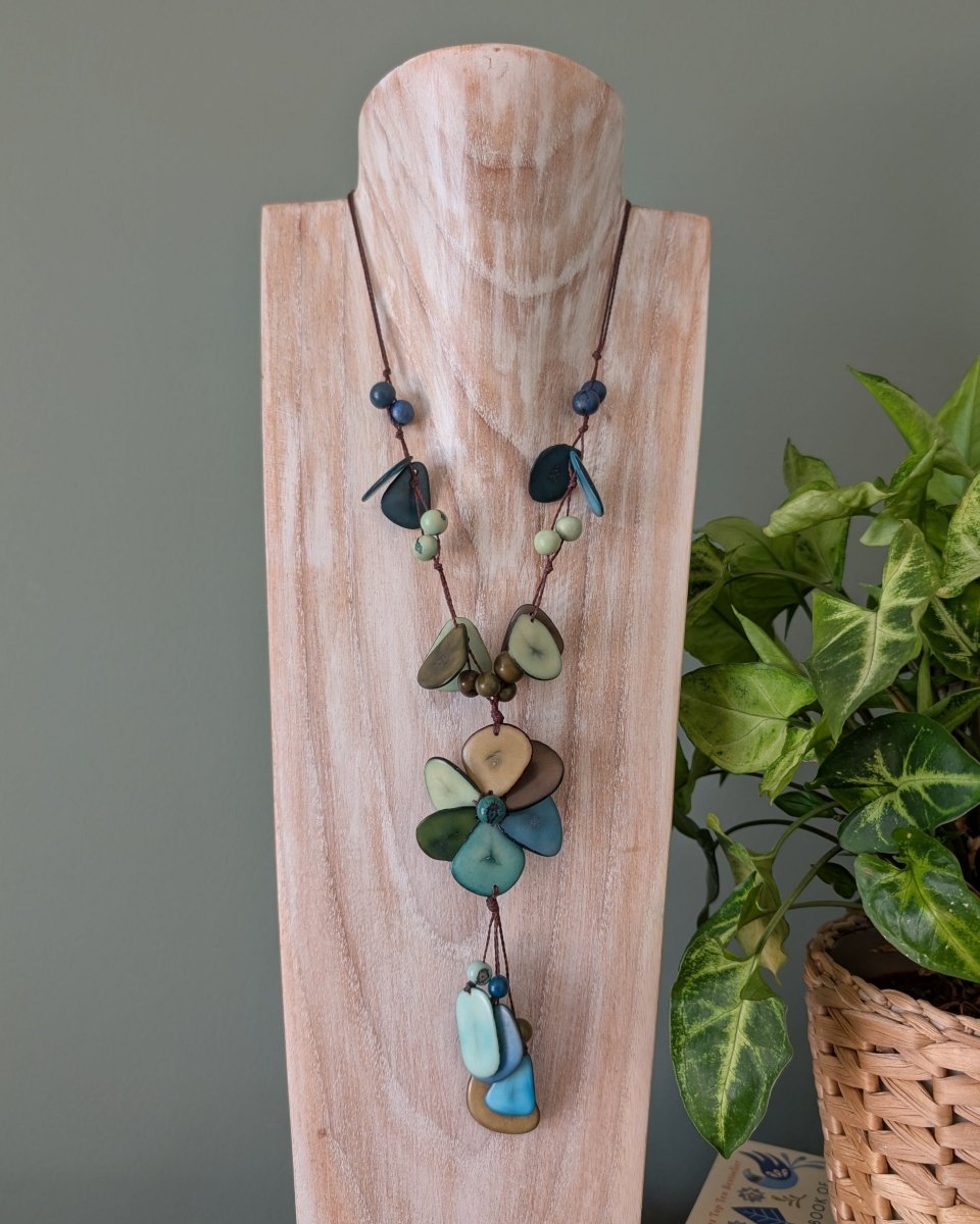 FLOWER — Handmade Tagua Statement Necklace — 'Only One' - The Happy Elephant - Tagua Jewellery