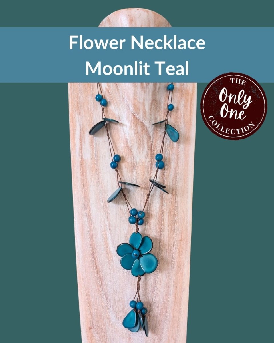FLOWER — Handmade Tagua Statement Necklace — 'Only One' - The Happy Elephant - Tagua Jewellery