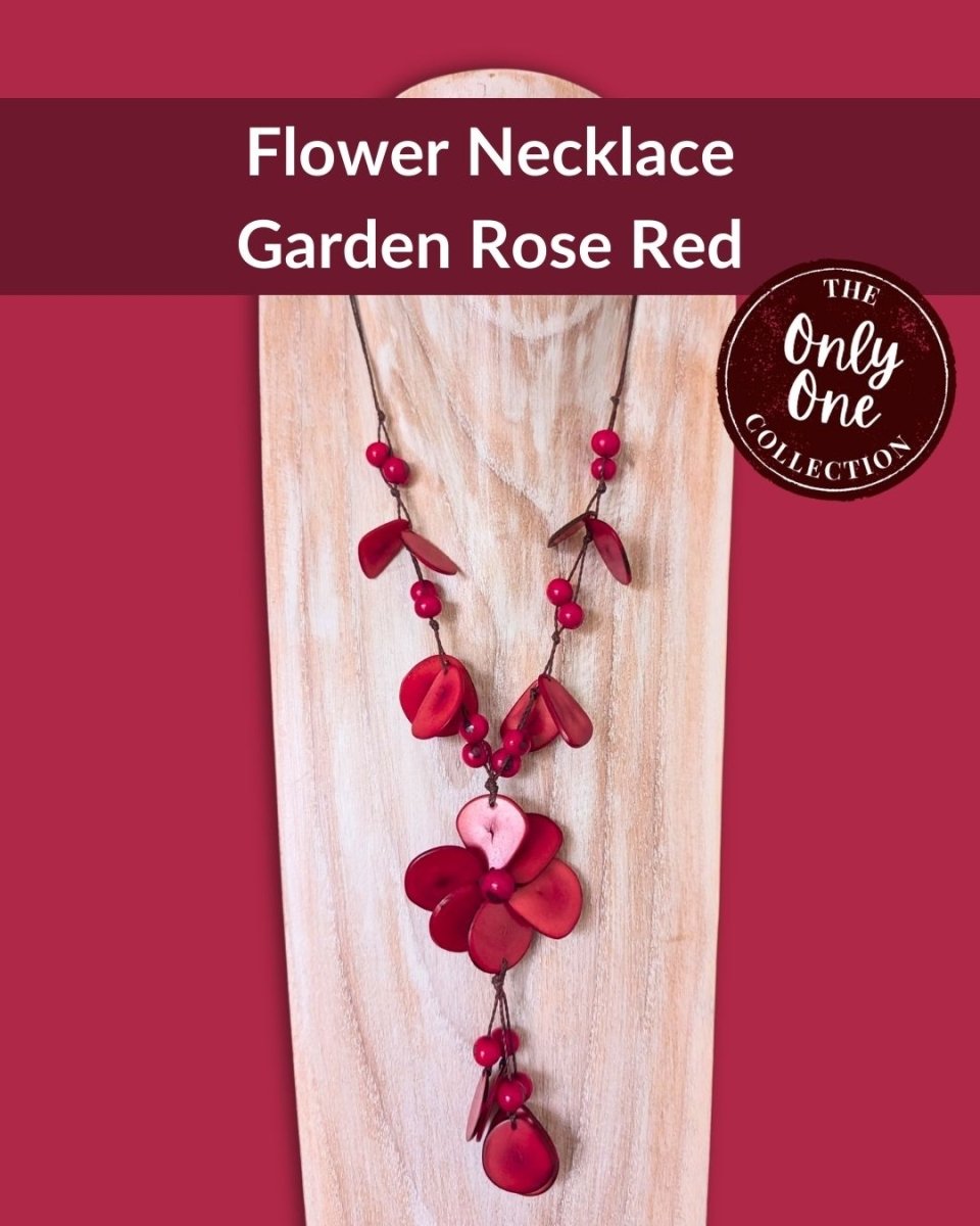 FLOWER — Handmade Tagua Statement Necklace — 'Only One' - The Happy Elephant - Tagua Jewellery