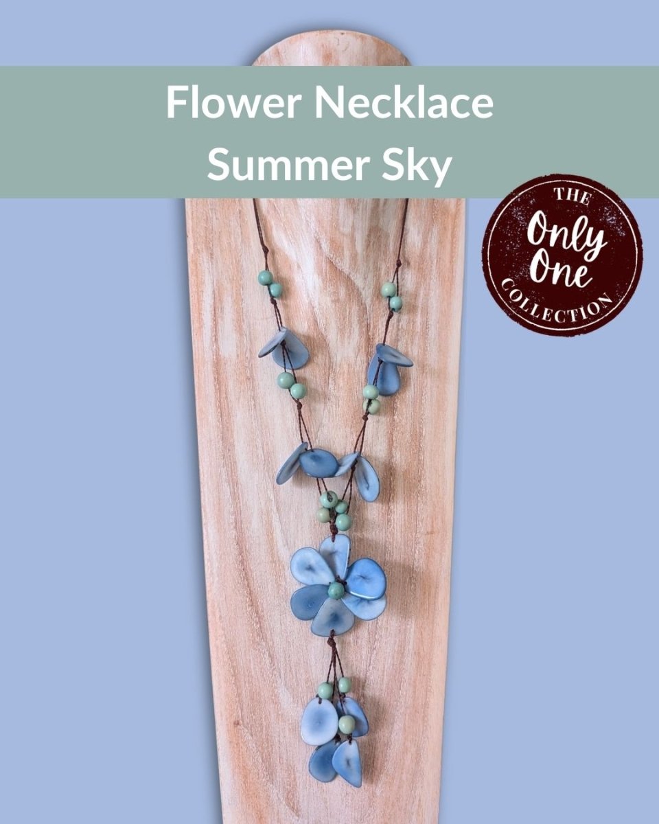 FLOWER — Handmade Tagua Statement Necklace — 'Only One' - The Happy Elephant - Tagua Jewellery