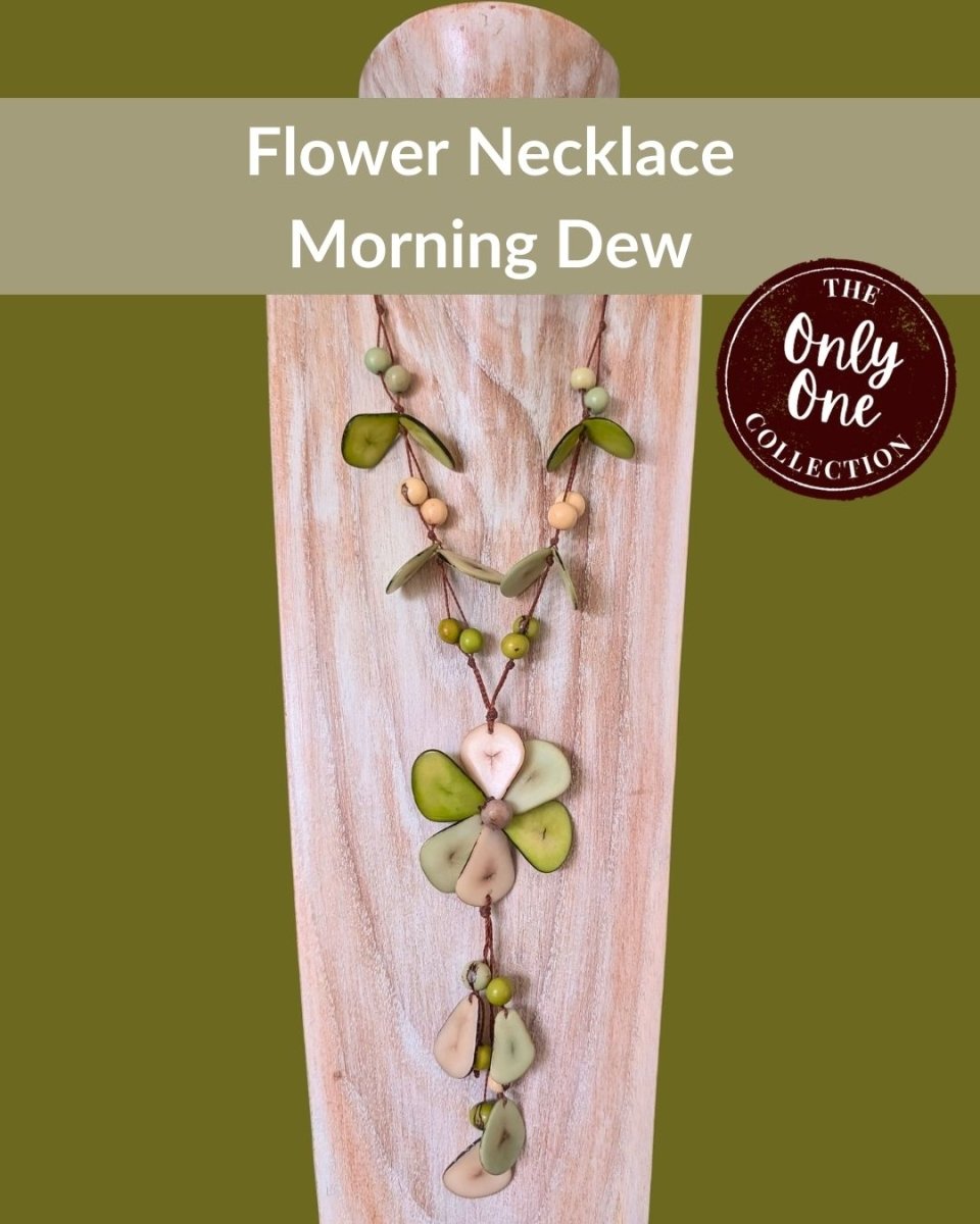 FLOWER — Handmade Tagua Statement Necklace — 'Only One' - The Happy Elephant - Tagua Jewellery