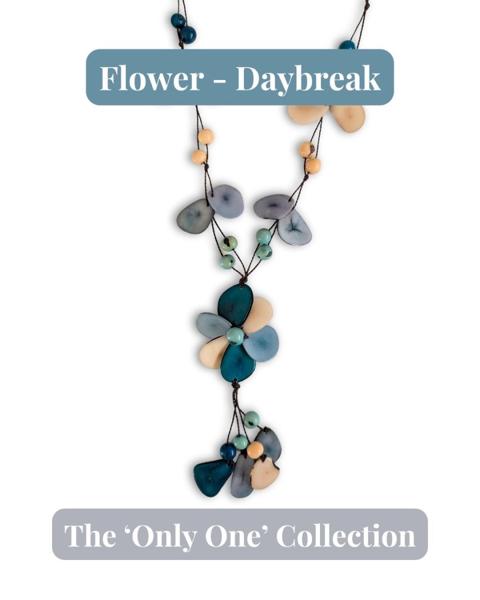 FLOWER — Handmade Tagua Statement Necklace — 'Only One' - The Happy Elephant - Tagua Jewellery