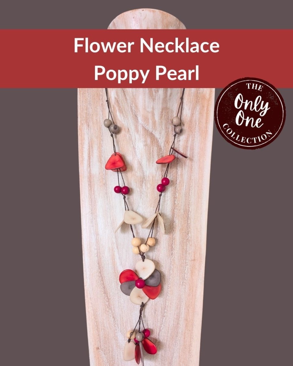 FLOWER — Handmade Tagua Statement Necklace — 'Only One' - The Happy Elephant - Tagua Jewellery