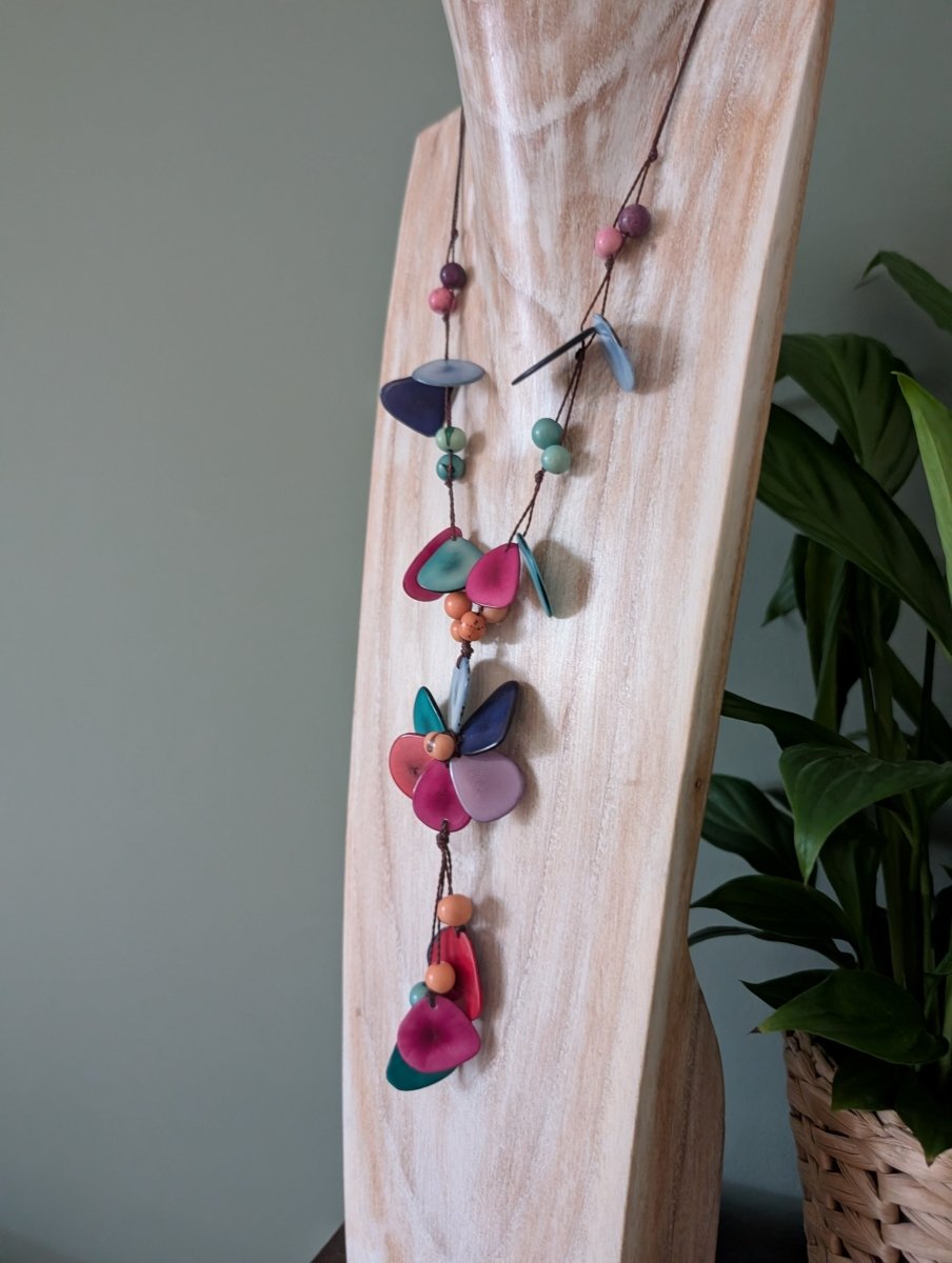 FLOWER — Handmade Tagua Statement Necklace — 'Only One' - The Happy Elephant - Tagua Jewellery