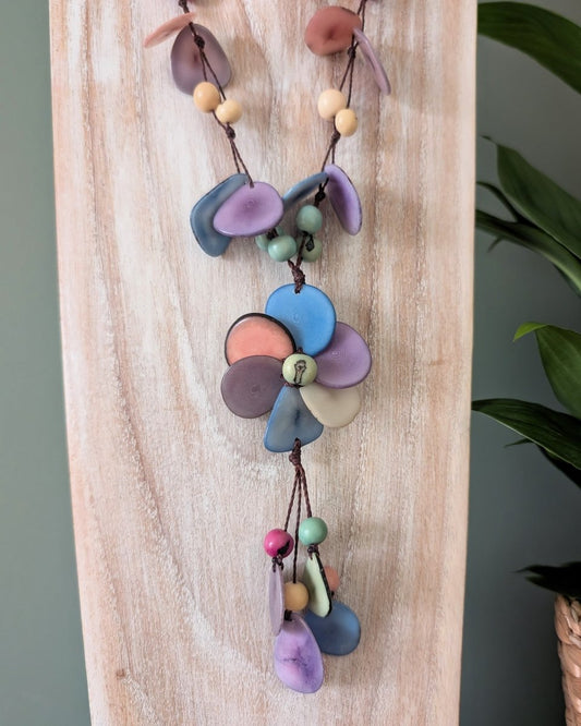 FLOWER — Handmade Tagua Statement Necklace — 'Only One' - The Happy Elephant - Tagua Jewellery