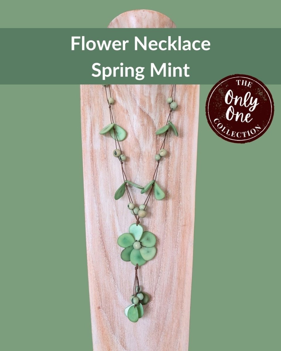 FLOWER — Handmade Tagua Statement Necklace — 'Only One' - The Happy Elephant - Tagua Jewellery