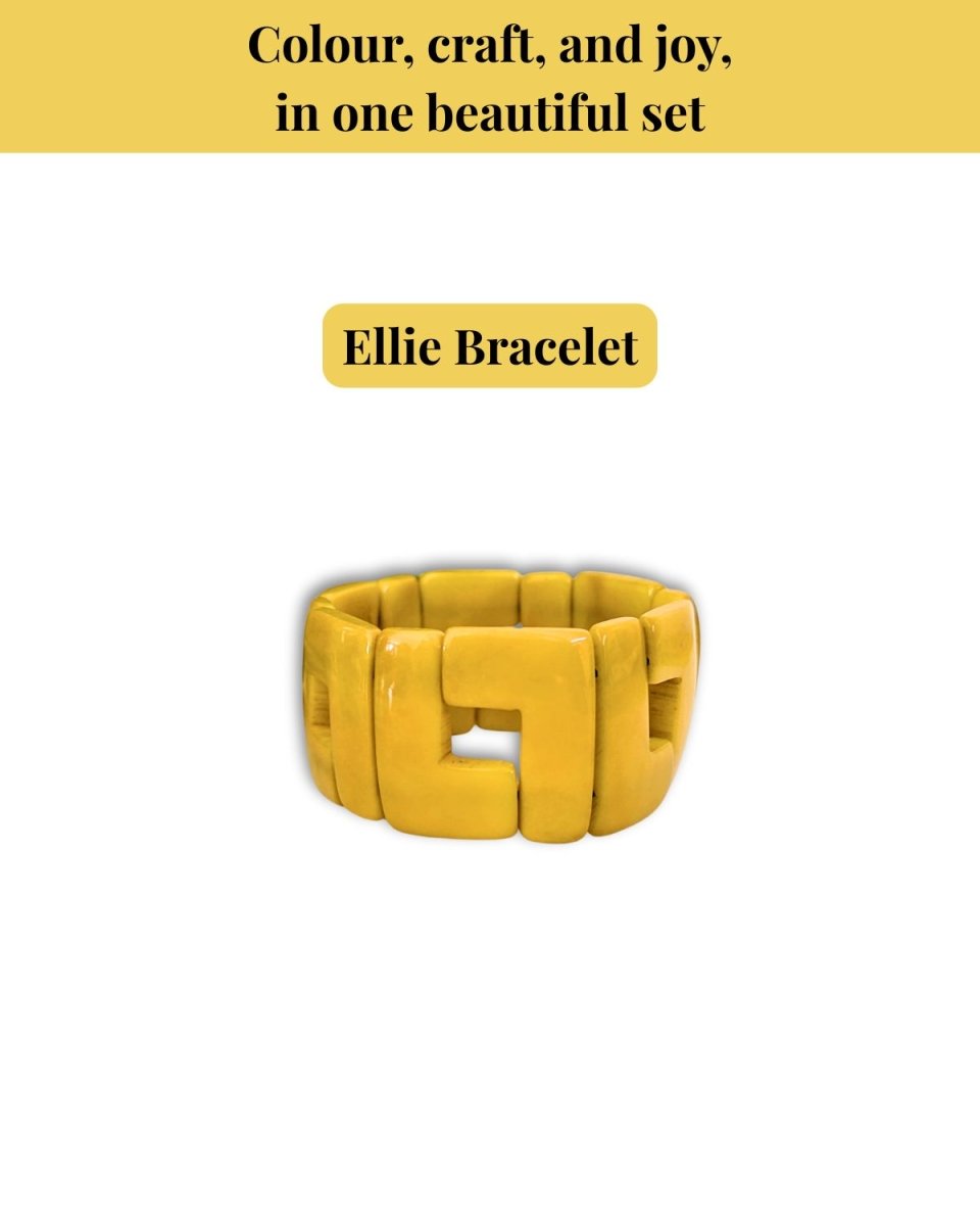 FLOWER JEWELLERY SET — Handmade Tagua Statement Necklace — 'Only One' - The Happy Elephant - Tagua Jewellery