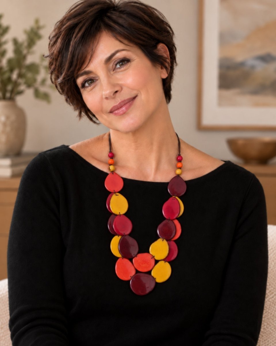 FRANCESCA — Botanical Artisan Necklace - The Happy Elephant - Tagua Jewellery
