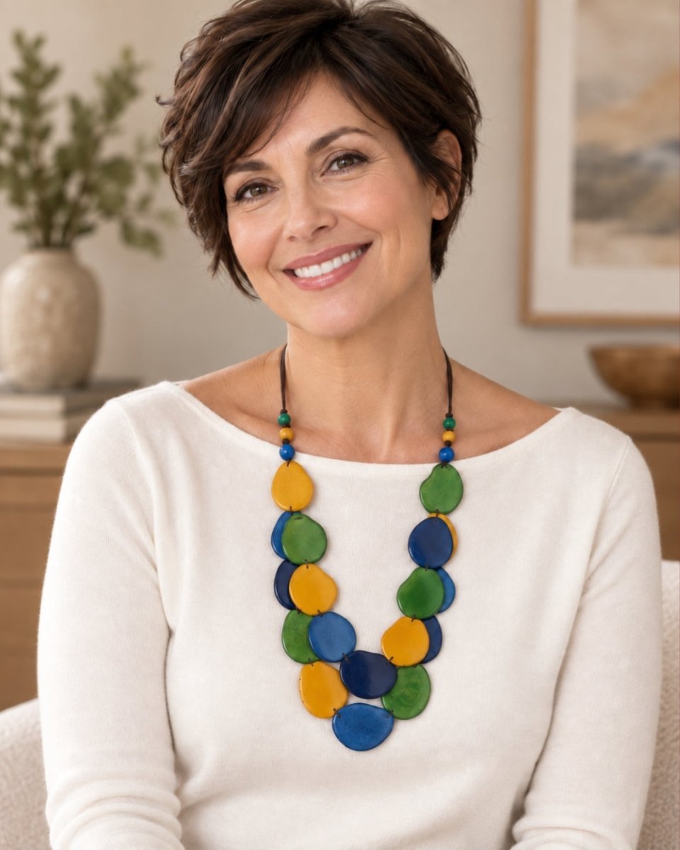 FRANCESCA — Botanical Artisan Necklace - The Happy Elephant - Tagua Jewellery