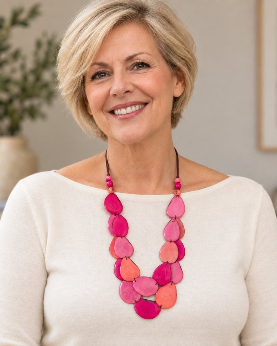 FRANCESCA — Botanical Artisan Necklace - The Happy Elephant - Tagua Jewellery