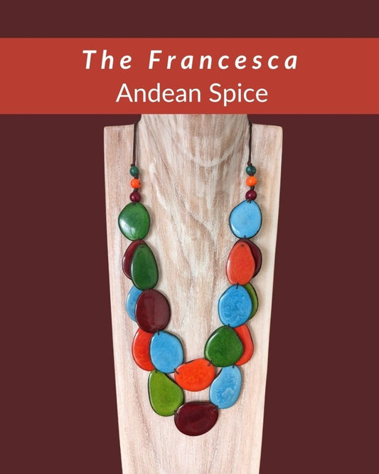 FRANCESCA — Botanical Artisan Necklace - The Happy Elephant - Tagua Jewellery