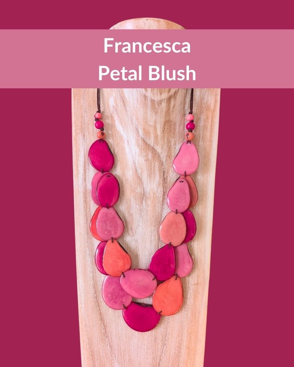 FRANCESCA — Handmade Tagua Statement Necklace - The Happy Elephant - Tagua Jewellery