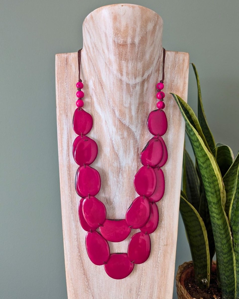 FRANCESCA — Handmade Tagua Statement Necklace - The Happy Elephant - Tagua Jewellery