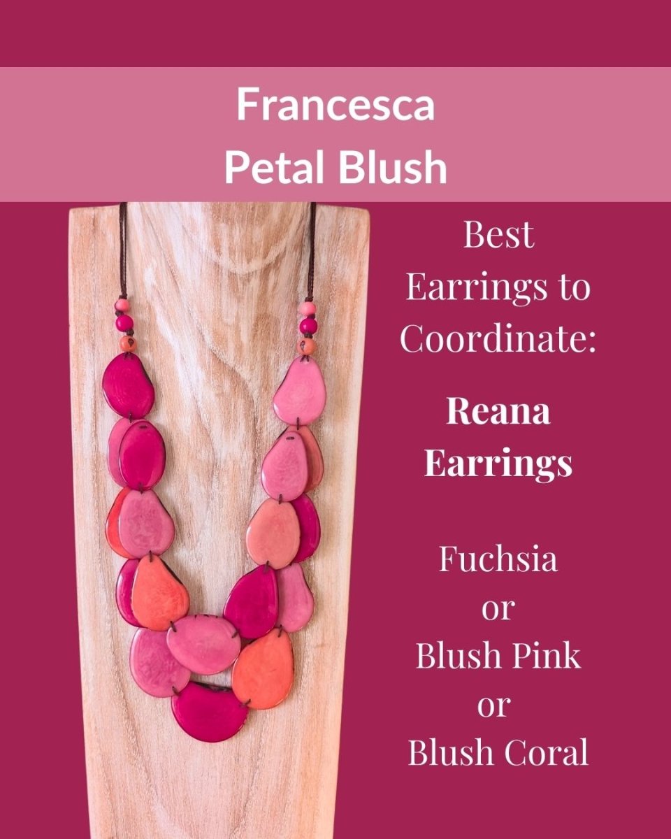 FRANCESCA — Handmade Tagua Statement Necklace - The Happy Elephant - Tagua Jewellery