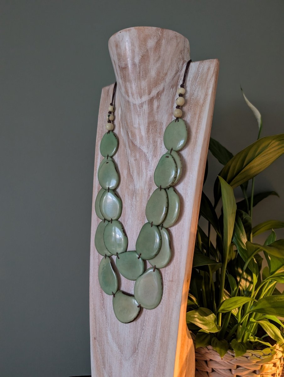 FRANCESCA — Handmade Tagua Statement Necklace — 'Only One' - The Happy Elephant - Tagua Jewellery