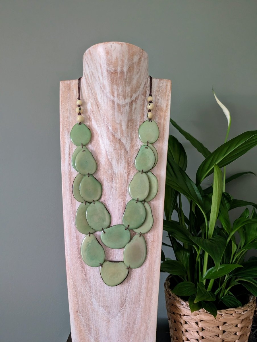 FRANCESCA — Handmade Tagua Statement Necklace — 'Only One' - The Happy Elephant - Tagua Jewellery