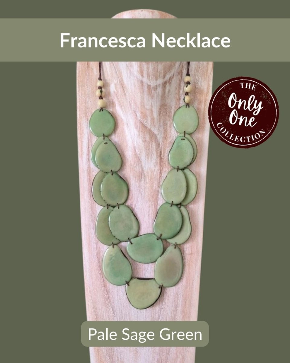 FRANCESCA — Handmade Tagua Statement Necklace — 'Only One' - The Happy Elephant - Tagua Jewellery